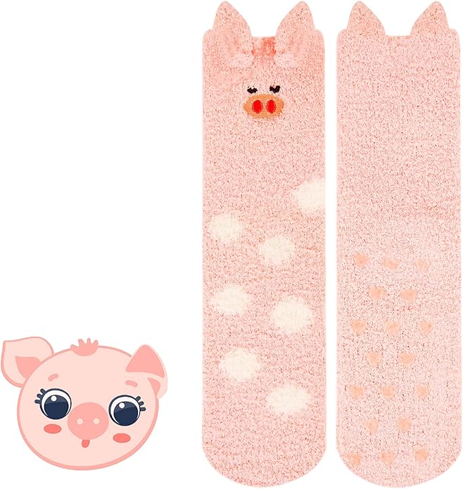Benefeet Sox Cute Fuzzy Socks for Women Girls Fluffy Warm Cozy Novelty Slipper Socks Funny Animal Plush Sleeping Socks