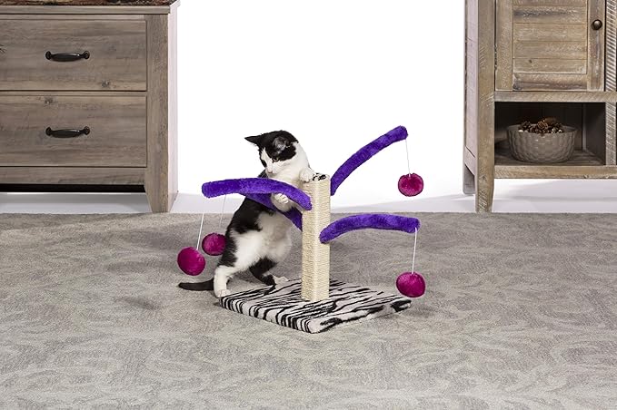 Prevue Pet Products Kitty Power Bounce 'n Spring Scratcher Furniture purple Small