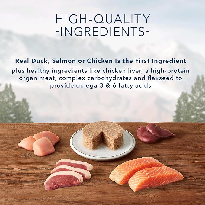 Blue Buffalo Wilderness High Protein, Natural Adult Pate Wet Cat Food Variety Pack, Chicken, Salmon, Duck 3-oz cans (24 Count- 8 of Each Flavor)