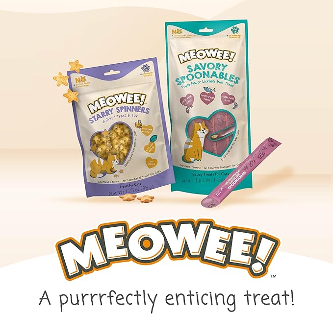 Savory Spoonables with Real Duck, Beef and Rabbit for Cats, 4 Count, Treat Your Cat to Triple Flavor Squeezable Lickable Wet Treats with Built-in Spoon for Less Mess