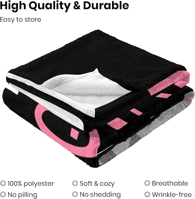 Cute Cat Throw Blanket Ultra Soft Warm Cozy Lightweight Microfiber Blankets Flannel Sherpa Fuzzy Plush Throws for Sofa Couch Bedding All Season, Just a Girl Who Loves Cats 60"x50"