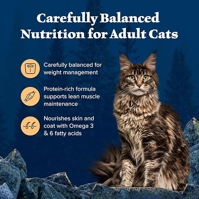 Blue Buffalo Wilderness Weight Control High-Protein, Grain-Free Natural Chicken Dry Food for Adult Cats, 11 lbs.