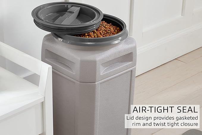 Mighty Tuff 13 Gallon/up to 54 Pound Pet Food Storage Container with Airtight Lid and Built-In Handles for Easy Transport, BPA Free, Made for Durable and Versatile Storage