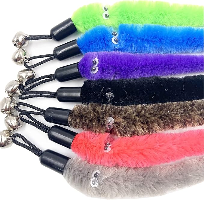 Cat Worm Toy Refills Cat Wand Replacement Worms, 12 PCS Cat Worms Refill, Cat Wand Attachments Worm for Cat Toys