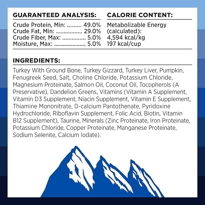 BIXBI Rawbble Freeze Dried Cat Food, Turkey Recipe, 3.5 oz - 94% Meat and Organs, No Fillers - Pantry-Friendly Raw Cat Food for Meal, Treat or Food Topper - USA Made in Small Batches