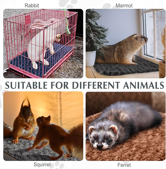 4 Pack Self Warming Cat Pads Self Heating Cat Mat Thermal Pads for Small Dogs Washable Kennel Pad Mat with Removable Covers for Indoor Outdoor Pet (16 x 20 Inch,Grey,Brown,Navy Blue,Black)