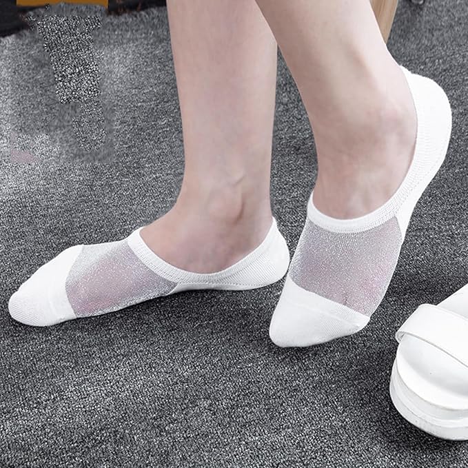 Benefeet Sox Sheer No Show Socks Women Girls Cute Thin Mesh Low Cut Liner Socks for Loafers Boat Shoes
