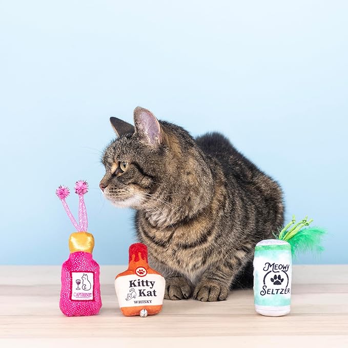 Fringe Studio "Kitten My Drink ON, Set of 3, Cat Toy Mini Sets, Pet Shop Collection (904040)