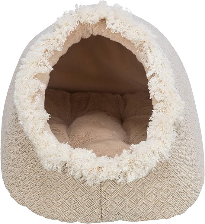 TRIXIE Boho Cave, Cat Bed, Cat Condo, Cat Cave, Cat Retreat with Reversible Cushion