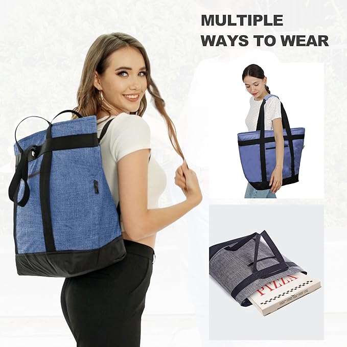 BeeGreen Insulated Cooler Bag Leakproof Freezer Shopping Tote for Groceries Thermal Food Delivery Bag