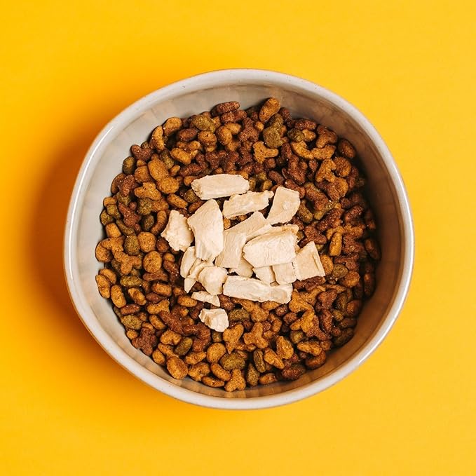 Premium Chicken Meal Mix-Ins, 2.5 oz - Freeze Dried Cat Food Mix Ins - Freeze Dried Cat Meal Toppers - Flavor Cat Food Topper for Dry Food - Cat Food Add Ins