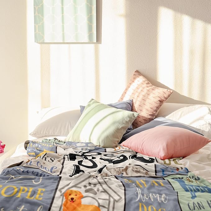 XALAZY Dog Dad Gifts for Men, Blanket 50"X60", Gifts for Dog Lovers/Owners, Dog Blanket Throw 50"X60"