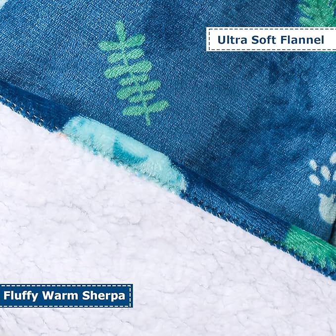 THREE POODLE Wearable Blanket Hoodie, Oversized Sherpa Sweatshirt Blanket for Adults Women Men, Warm Cozy Elephant Hooded Blanket, Gifts for Mom Girlfriend