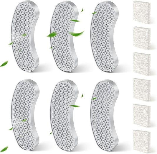 6-Pack Filters Replacement & 6-Pack Sponges, 4~6 Months Set of Replacement Filters for All Petlipo Pet Water Fountain