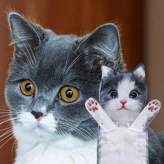 Cat Funny Hand Towels for Bathroom Kitchen- Cute Decorative Kitten Decor Hanging Face Towels- Unique Housewarming Valentines Mothers Birthday Gifts for Women Mom Cat Lovers