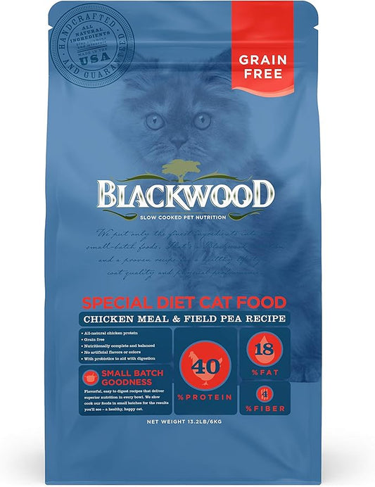Blackwood Special Diet Cat Food, Grain Free, Chicken Meal & Field Pea Recipe 6 Kg, 1 Count