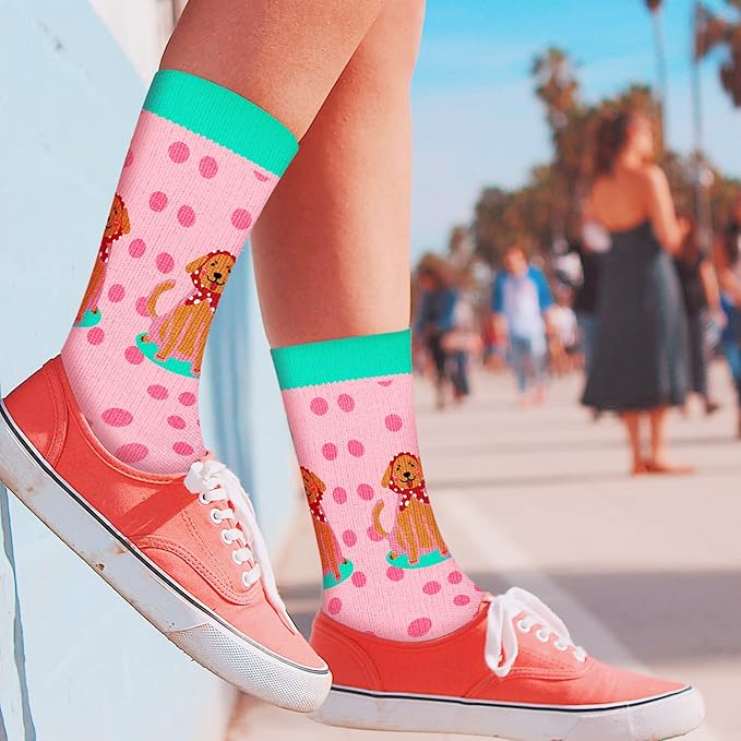 AGRIMONY Funny Cat Dog Socks for Women Teen Girls-Animal Novelty Cute Socks-Mothers Day Cat Dog Mom Gifts Stocking Stuffers