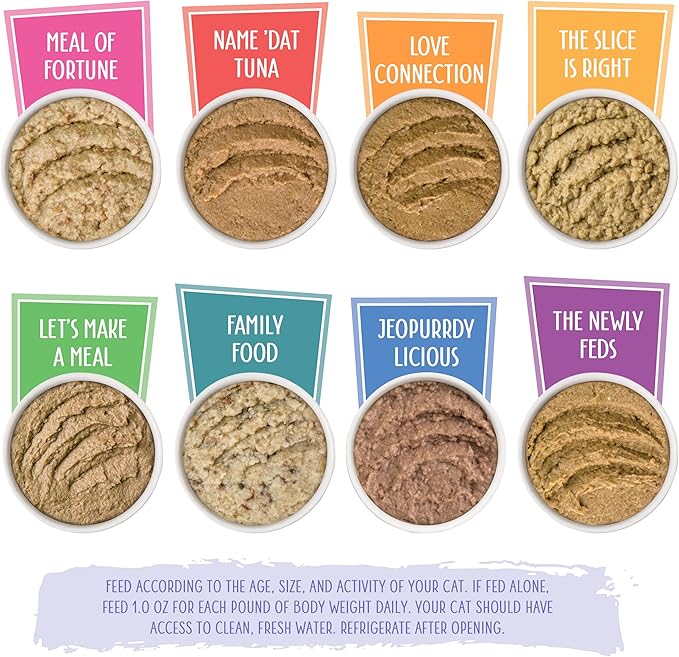 Weruva Slide N' Serve Paté Wet Cat Food, The Showcase Chowdown Slide N' Serve 2.8oz Pouch Variety Pack of 16, Multi Color