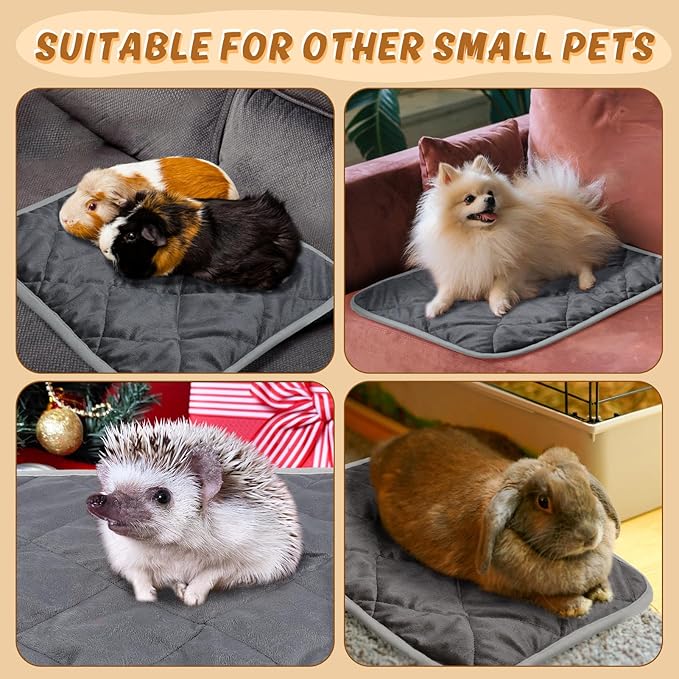 MEWTOGO 4 Pcs Self Warming Cat Bed Mat - 15.7X 19.7in Soft & Warm Self Heating Cat Pad, Washable Pet Bed Mats Reflect Body Heat with Non Slip Bottom for Indoor Cat Gifts