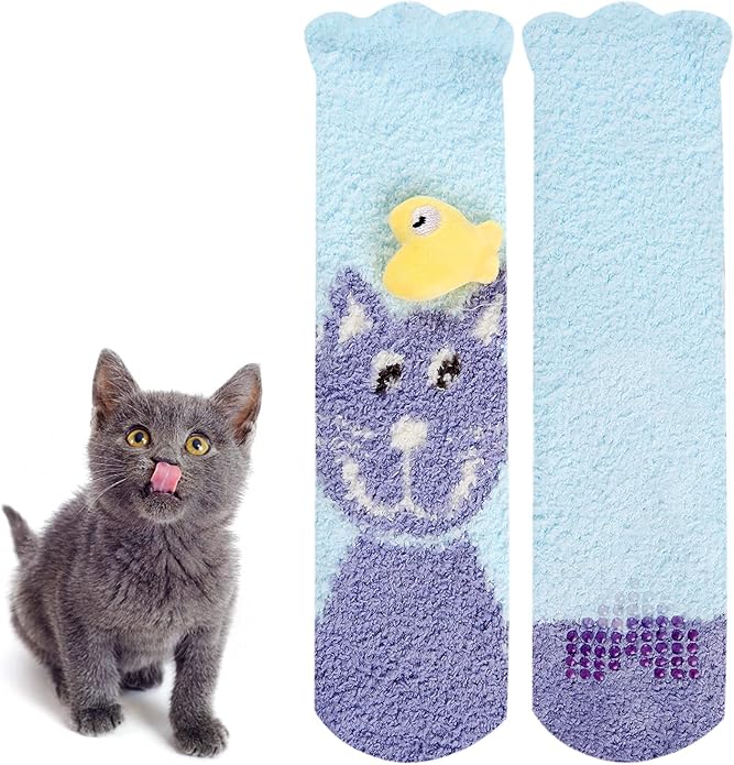 Benefeet Sox Cute Fuzzy Socks for Women Girls Fluffy Warm Cozy Novelty Slipper Socks Funny Animal Plush Sleeping Socks