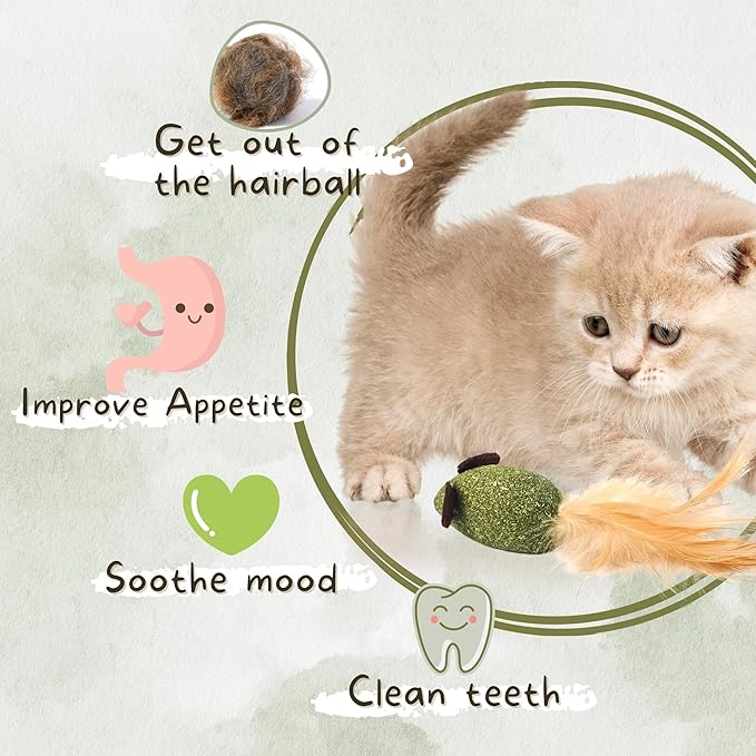 Mouse Toys for Cats, Ideal Catnip Mice to Stimulate Cat Exercising and Interacting, Valued Combo 3 Pieces of Catnip Toys with Natural Catnip for a Happy Cat