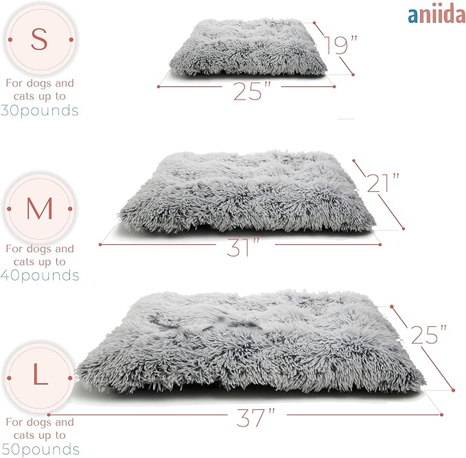 Washable Dog Cat Bed, Washable Pet Bed, Cat Beds for Indoor Cats, Dog Bed Medium Size Dog, Small Dog Bed, Comfortable Bed for Dogs and Cats (Large 37L x 25W x 5Th inches)