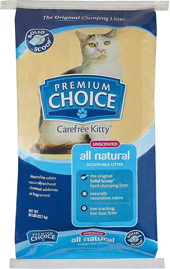 Carefree Kitty Unscented All-Natural Clumping Cat Litter - 50lb Bag