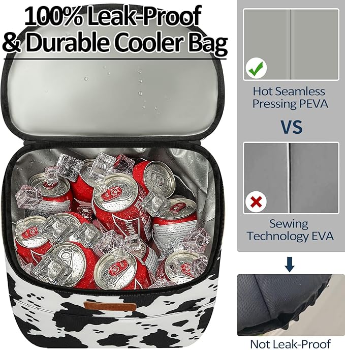 Camping Cooler Backpack 30 Cans, Soft Backpack Coolers Insulated Leak Proof Travel Cooler Bag Waterproof Lunch Picnic Beach Work Trip Thermal Bag Drink Beverage Beer Bag Cooler