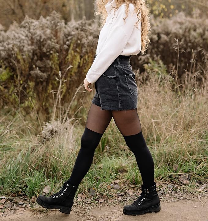 Bevigorio Thigh High Over the Knee Socks Long Knee High Socks for Women Stockings Boots Daily Wear Cosplay