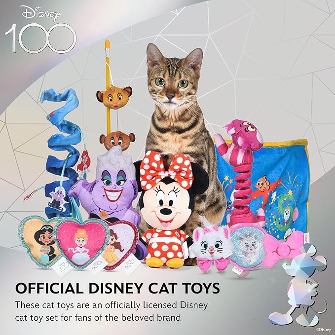 Mickey Mouse Cat Kicker Toy with Catnip, 9in | Disney Cat Toys | Fun Cat Kicker Style Plush Toy with Catnip and Crinkle for Cats Inspired by Disney Mickey and Friends