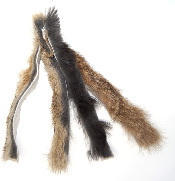 Ribbon, Leather and Fur Attachment Cat Toys - Fit Wildcat and Popular Bird and Catcher Type Wands/Poles (Rabbit Fur Chaser)