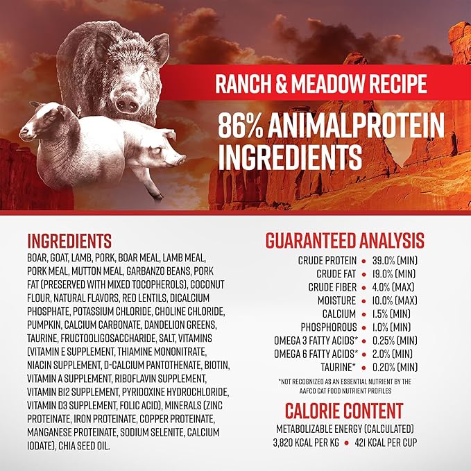 Essence Ranch & Meadow CAT Recipe Dry CAT Food, 4LB Bag