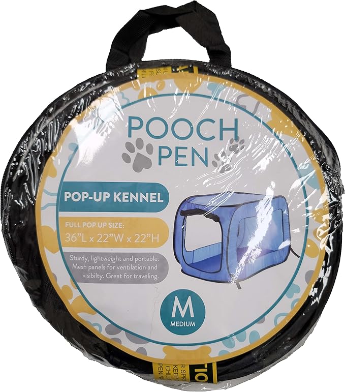 Beatrice Home Fashions Portable, Collapsible, Pop Up Kennel Travel Cat and Dog Crate, 36" L x 22" W x 22" H, Green