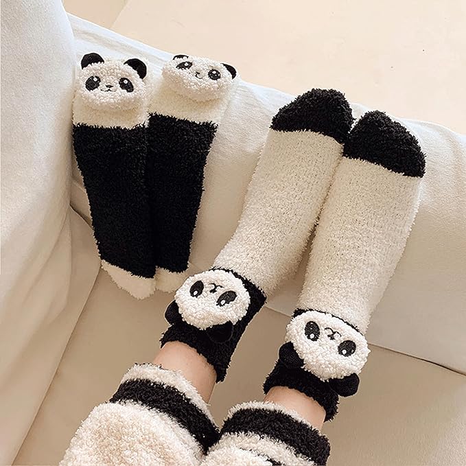 Benefeet Sox Funny Animal Fuzzy Socks for Women Girls - Cute Fluffy Slippers, Cozy Warm Winter Plush Sleeping Socks