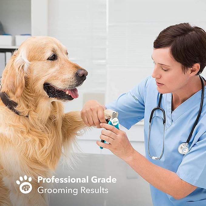 BOSHEL Dog Nail Clippers - Dog Nail Trimmers for Large Dog with Quick Sensor - Pet Nail Clippers for Dogs - Heavy Duty Pet Nail Trimmer with Safety Guard and Dog Nail File for Safe at Home Grooming