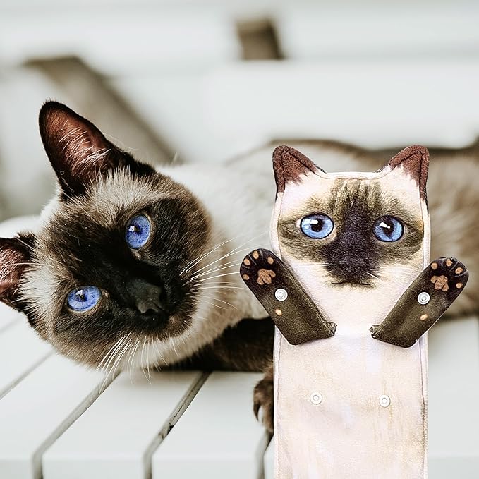 Cat Funny Hand Towels for Bathroom Kitchen - Cute Decorative Cat Decor Hanging Washcloths Face Towels Super Absorbent Soft - Mothers Day Easter House Warming Birthday Gifts for Women Cat Lovers