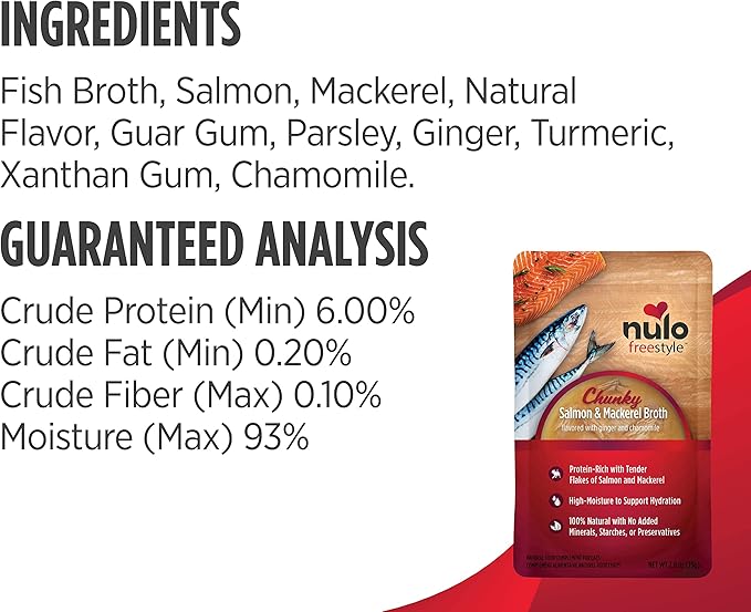 Nulo Freestyle Cat & Kitten Wet Cat Food Broth, Premium All Natural Grain-Free Cat Food Topper with No Added Minerals or Preservatives and High Animal-Based Protein