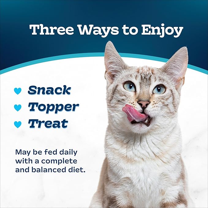 Blue Buffalo Tastefuls Purées with Salmon, Natural Cat Food Complement, Resealable Twist Cap Pouches, 3-oz. (12 Count)