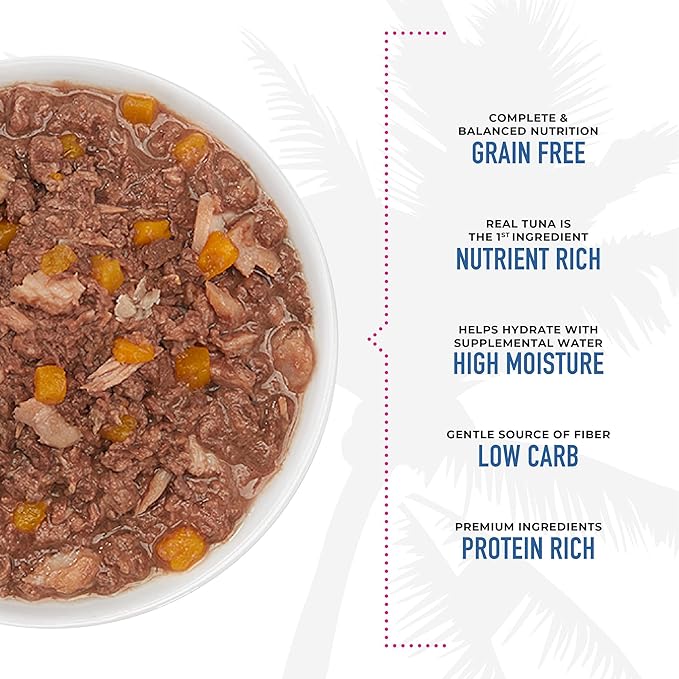 Tiki Cat Aloha Friends, Tuna, Tilapia & Pumpkin, Grain-Free & High Moisture, Wet Cat Food for All Life Stages 3 oz. Pouch (Pack of 12)