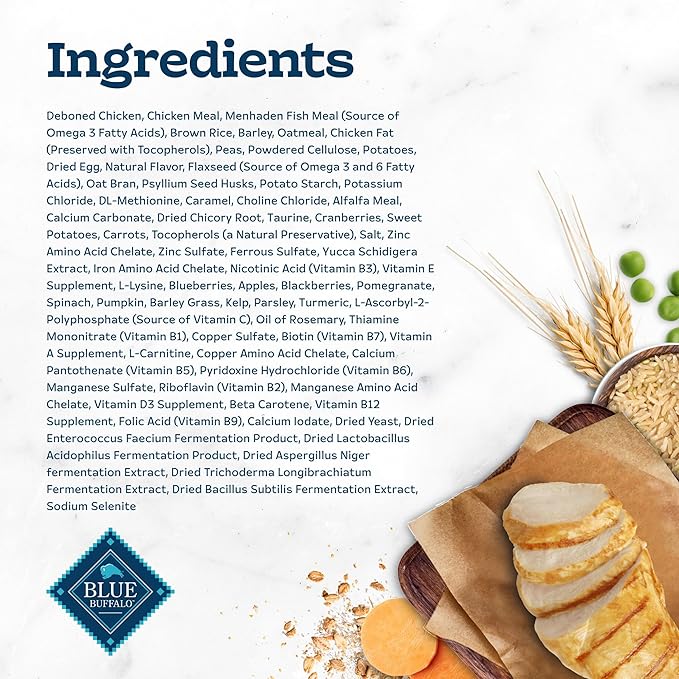 Blue Buffalo Tastefuls Adult Hairball Care Dry Cat Food, Made in the USA with Natural Ingredients, Chicken & Brown Rice Recipe, 3-lb. Bag