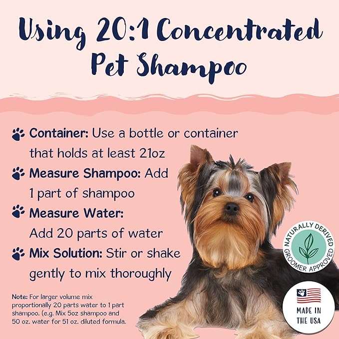 Bobbi Panter Gorgeous Dog Shampoo for Brightening & Whitening - Natural Ingredients, Tear-Free, Paraben-Free, pH-Balanced, 20:1 Concentrated Formula, Peach Scent, 1 Gal. (Case of 4)