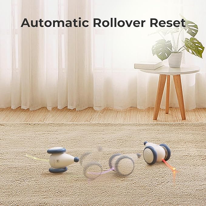 Cheerble Interactive Cat Toys for Indoor Cats, Automatic Cat Toy with LED Lights, Wicked Mouse Toys, Kitten Toys, Pet Toys, Smart Electric Cat Toy, USB Rechargeable, Auto On/Off… (Blue)