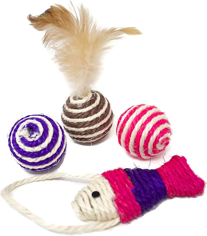 Youngever 24 Cat Toys Kitten Toys Assortments, 2 Way Tunnel, Cat Feather Teaser - Wand Interactive Feather Toy Fluffy Mouse, Crinkle Balls for Cat, Puppy, Kitty, Kitten