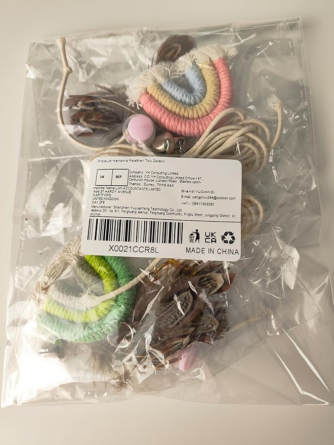 YUDANSI Cat Feather Toys 2pack,Retractable Cat Teaser Toys, Self-Adhesive Hanging Interactive Cat Toy for Indoor Cats Kitten Play Chase Exercise Doorway, Gift for Cats Hunting Chasing to Keep Busy