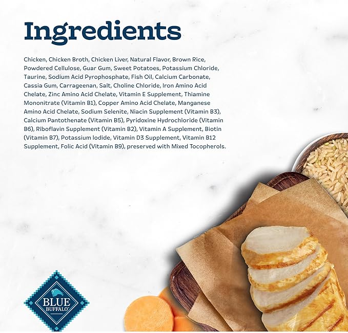 Blue Buffalo Tastefuls Wet Cat Food Paté for Mature Cats, Made with Natural Ingredients | Chicken Entrée, 3-oz. Can (24 count)