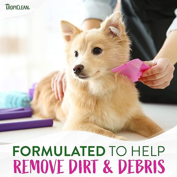 TropiClean Deodorizing Cat & Dog Shampoo for Smelly Pets, Puppy & Kitten Safe, Long Lasting Odor Control, Berry Scent, Made in the USA, 1 gallon