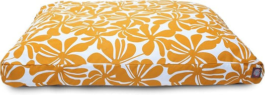 Yellow Plantation Large Rectangle Indoor Outdoor Pet Dog Bed With Removable Washable Cover By Majestic Pet Products