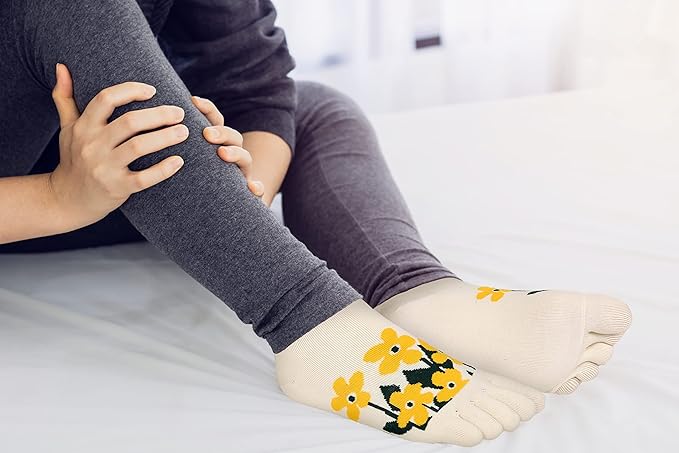 Benefeet Sox Funny Toe Socks Women Five Finger Socks Girls Cute Toe Seperated Cotton Socks Running Athletic Christmas Gifts