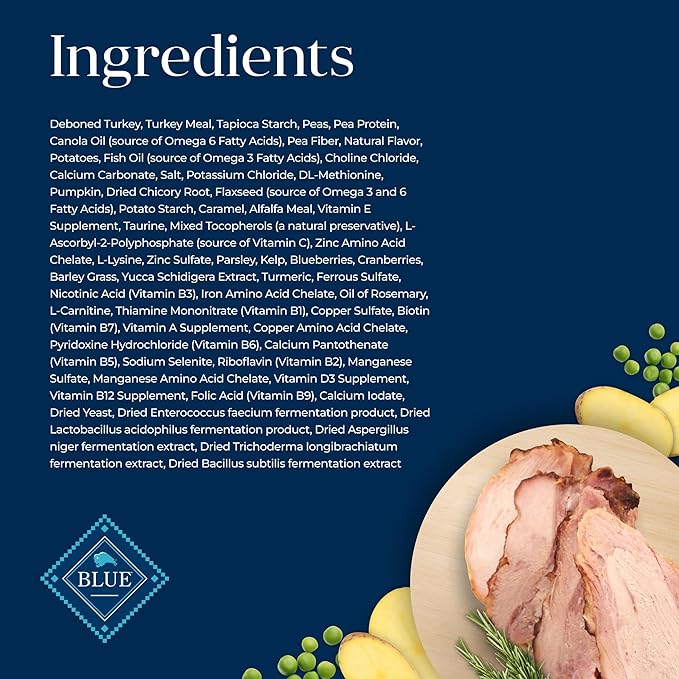 Blue Buffalo Basics Grain-Free Dry Cat Food, Skin & Stomach Care, Limited Ingredient Diet for Indoor Cats, Turkey & Potato Recipe, 5-lb. Bag