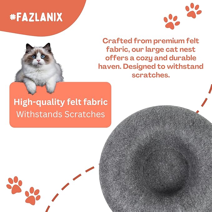 Large Grey Pet Round Tunnel Cave | Toy Hiding Tent for Pets, Kittens, Rabbits, Puppies | Flexible Zipper Detachable Design Size 61x61x28cm, 1,1KG